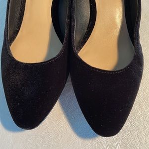 Black Velvet Ankle Strap Pumps!  Like new - only worn once.